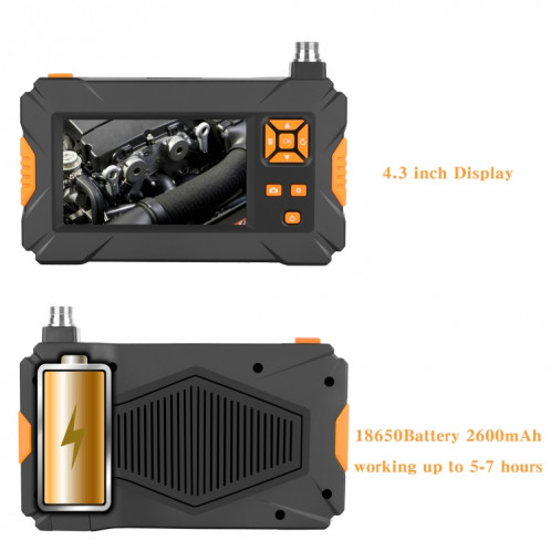 P30 8 mm IP67 étanche 4,3 pouces HD endoscope portable serpent endoscope industriel, longueur de câble : 5 m SH90451264-013