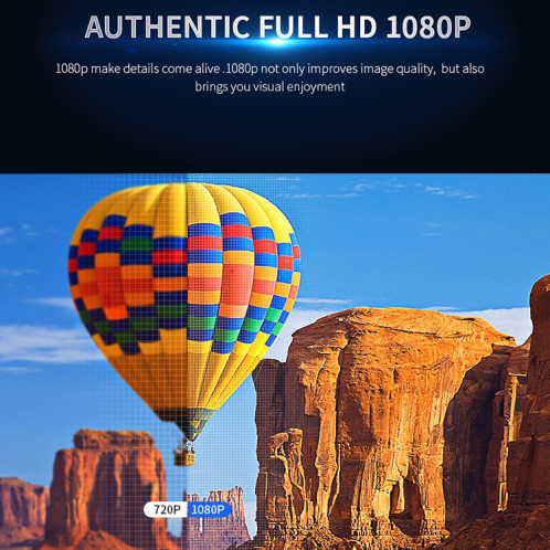 VS768 4000ANSI Lumens 1980x1080 Résolution LED + LCD Projecteur intelligent, prise en charge AV / HDMI / USB / VGA (noir) SH0105507-015
