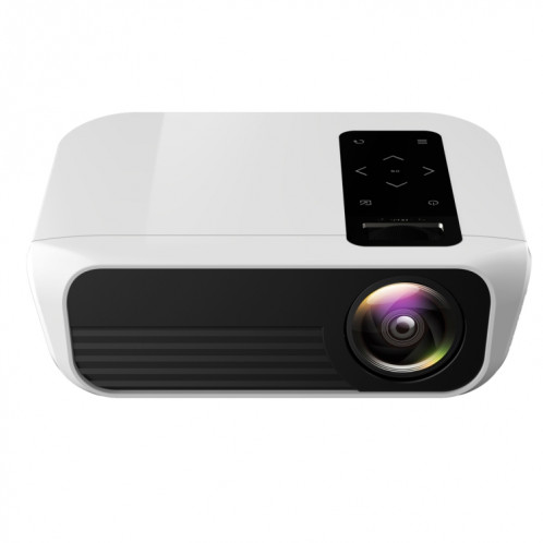 Mini projecteur LED T500 1920x1080 3000LM pour cinéma maison, prise en charge HDMI et AV et VGA et USB et TF, Version de téléphone portable (blanc) SH427W211-013