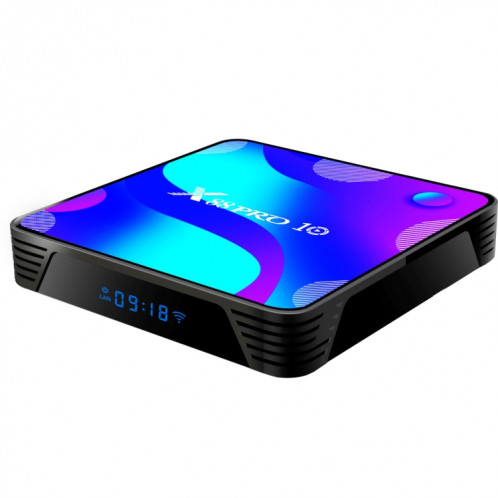 X88 Pro 10 4K Ultra HD Android TV Box avec télécommande, Android 10.0, RK3318 Quad-Core 64bit Cortex-A53, 4 Go + 128 Go, prise en charge Bluetooth / WiFi double bande / carte TF / USB / AV / Ethernet (prise SH55US1432-011