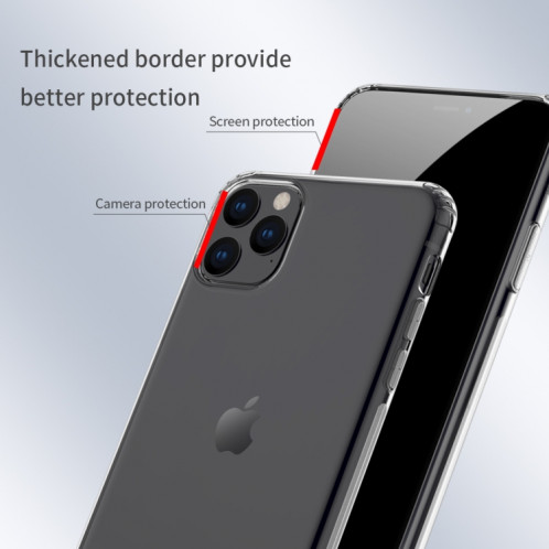 Pour iPhone 11 Pro Max NILLKIN Nature Housse de protection souple et transparente en TPU (Blanc) SN103A519-07