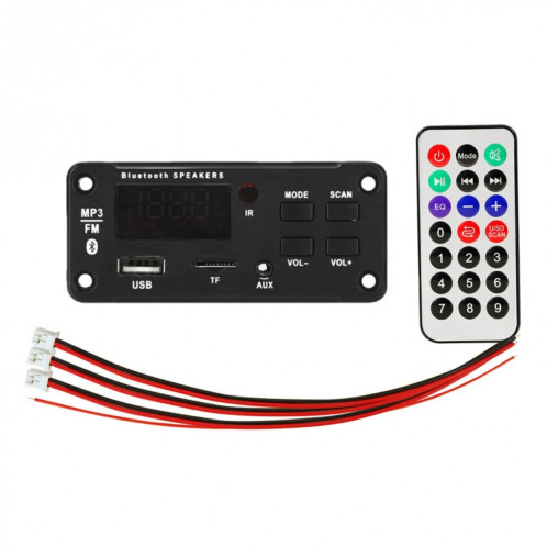 JX-916BT 12V 50W lecteur MP3 de voiture à écran couleur, prise en charge Bluetooth / FM / appel / enregistrement SH08951823-06