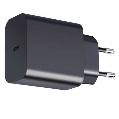XY PD 25W Chargeur de voyage à port USB-C / TYPE-C pour les appareils Samsung Chargements rapides, Plug UE (Noir) SH301A902-04