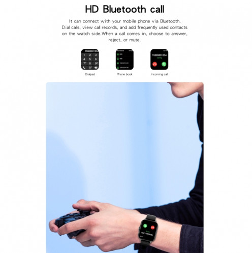 GT20 1.69 pouces TFT Screen Smart Watch Smart Watch, Contrôle de la musique Support / Bluetooth Call / Surveillance de la fréquence cardiaque / Surveillance de la pression artérielle, Style: Sangle d'acier (rose) SH302A1746-08