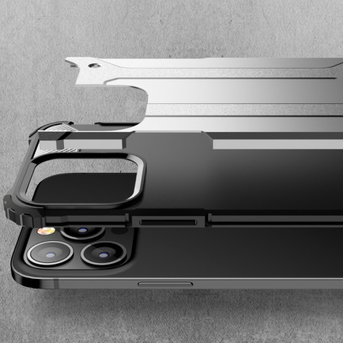 Magic Armor TPU + PC Combinaison de cas pour iPhone 13 Pro (bleu marine) SH502B138-07