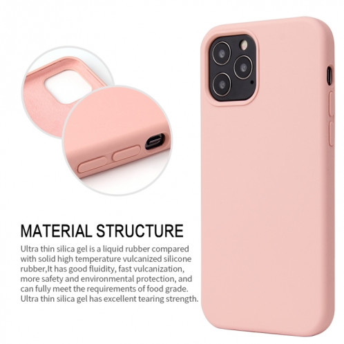Couleur en silicone de couleur unie Cas de protection antichoc pour iPhone 13 mini (sable rose) SH601H37-07