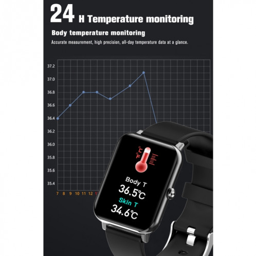 F15 Pro 1,69 pouce TFT Screen IP67 Wather Watch Smart Watch, Support de la surveillance de la température corporelle / Surveillance du sommeil / Surveillance de la fréquence cardiaque / Rappel d'appels entrants (bleu) SH101B1740-09
