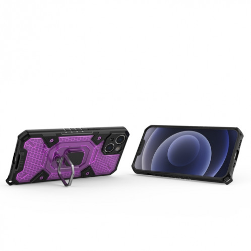 ESPACE PC + TPU Bague Bague Cas de protection pour iPhone 13 (violet) SH101C549-07