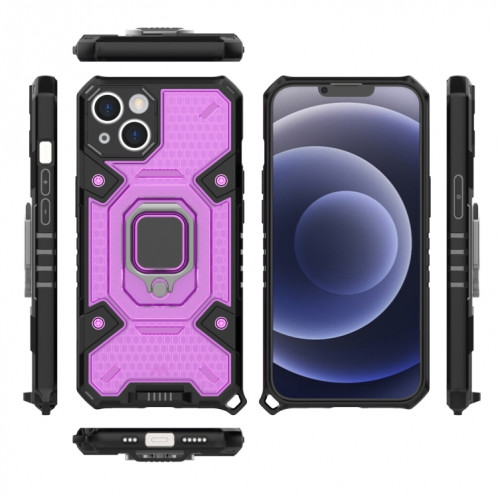 ESPACE PC + TPU Bague Bague Cas de protection pour iPhone 13 (violet) SH101C549-07