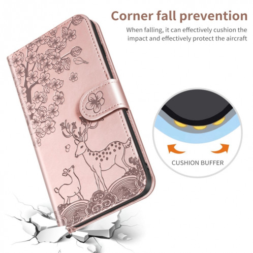 Cas de gaufrage SIKA Pattern Horizontal Flip PU Coque en cuir PU avec support et carte de portefeuille et cadre de portefeuille et photo pour iPhone 13 Pro (Rose Gold) SH113C286-07