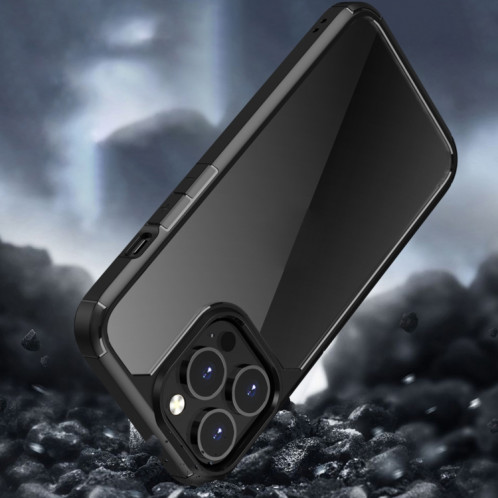 TPU + Cas de protection PC pour iPhone 13 Pro (Noir) SH903A377-07
