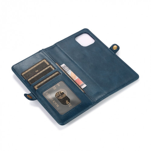 Boîtier de flip horizontal horizontal magnétique puissant avec machines à sous cartes et portefeuille pour iPhone 13 Pro (Bleu) SH403B1991-07