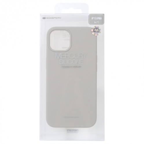 Coque en silicone doux en silicone doux en silicone de Goosperie Silicone Couleur douce pour iPhone 13 Pro (gris en pierre) SG803C309-07