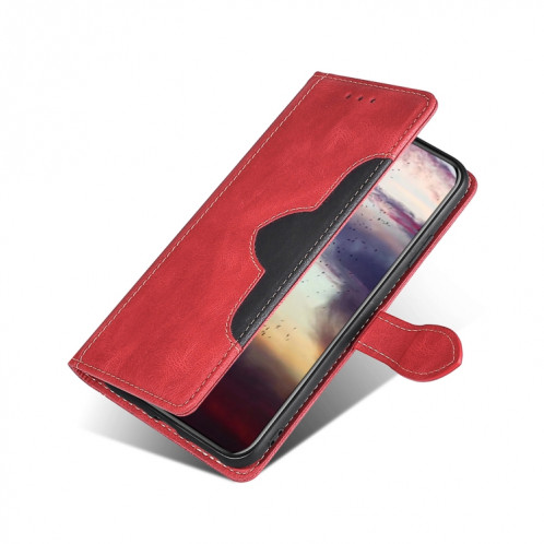 Pouce de couture Senteuse Boucle magnétique Horizontal Flip PU Coque en cuir PU avec support & carte Slots & Portefeuille pour iPhone 13 Pro (rouge) SH603B1101-07
