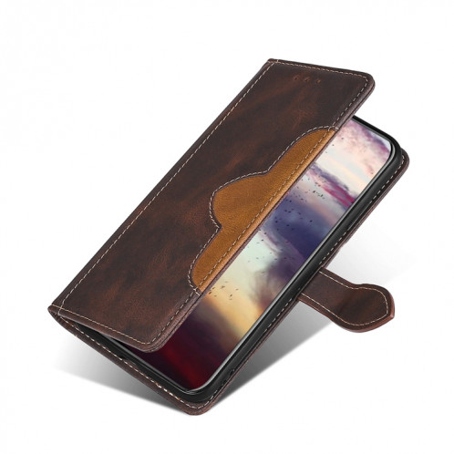 Pouce de couture Senteuse Boucle magnétique Horizontal Flip PU Coque en cuir PU avec support & carte Slots & Portefeuille pour iPhone 13 PRO (Brown) SH603D783-07