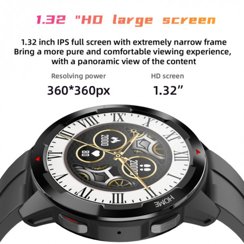 MT13 1.32 pouces TFT Smart Watch Smart Watch, Support Bluetooth Call & Alipay (Noir) SH701A349-07