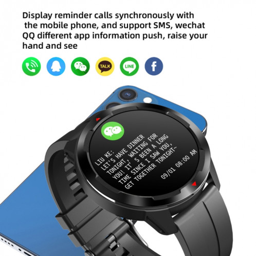MT13 1,32 pouces TFT Smart Watch Smart Watch, Support Bluetooth Call & Alipay (Argent) SH701C1783-07