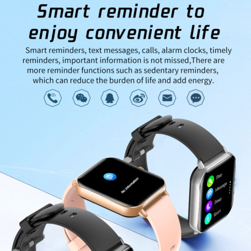 L21 1,69 pouce TFT Screen Watch Smart Watch, Soutenir la surveillance de la pression artérielle / Surveillance du sommeil (argent) SH101B1563-07
