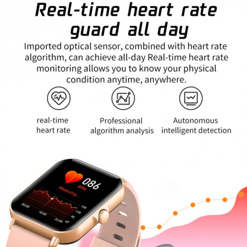 L21 1,69 pouce TFT Screen Watch Smart Watch, Soutenir la surveillance de la pression artérielle / Surveillance du sommeil (argent) SH101B1563-07