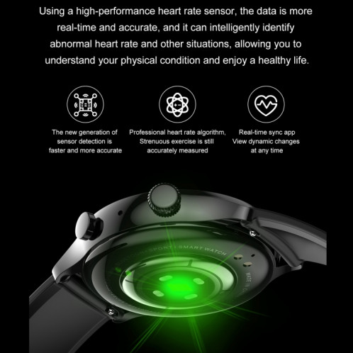 HK8PRO 1,36 pouce AMOLED SCREAT SCIE STRAP Smart Watch, support Fonction NFC / Surveillance de l'oxygène sanguin (argent) SH201B1664-08