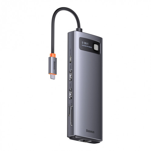 BaseUS Metal Gleam Series 9 dans 1 station d'accueil USB-C / Type-C multifonctionnelle SB15161049-09