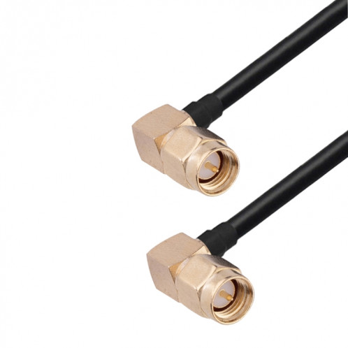 Câble adaptateur coaxial RF coude mâle SMA vers coude mâle SMA RG174, longueur : 1 m SH0615554-03