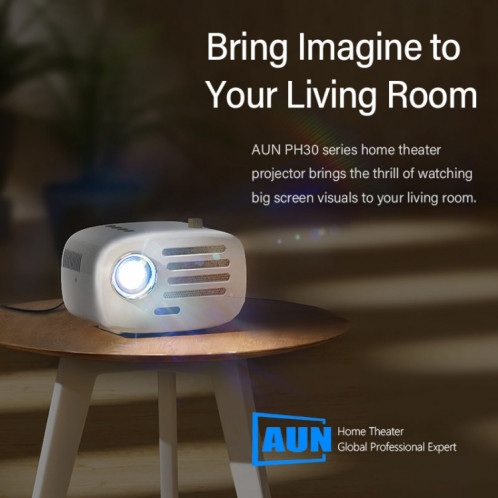 AUN PH30S Mini projecteur LED 2,7 pouces 150 lumens 1280x720P Android 9.0, type de prise: prise UE (vert) SA002B1590-08