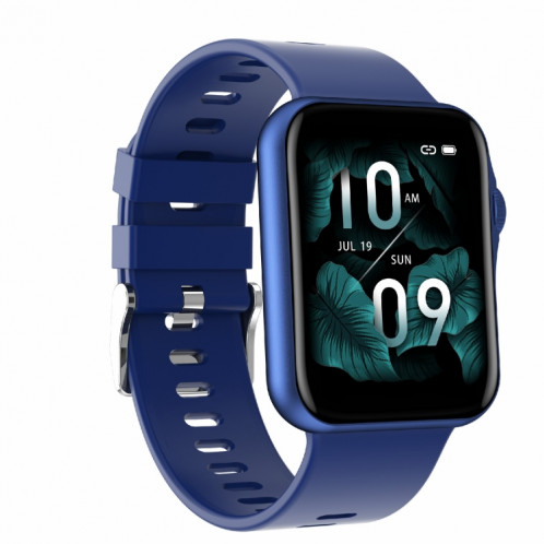 D07 Montre intelligente à écran carré de 1,7 pouces avec encodeur NFC de paiement (bleu) SH101C1385-010