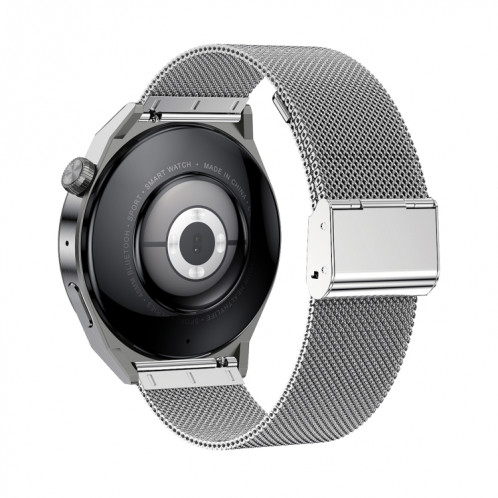 Ochstin 5HK46P Montre intelligente avec écran rond et bracelet en acier de 1,36 pouce avec fonction d'appel Bluetooth (Argent) SO101B1105-012