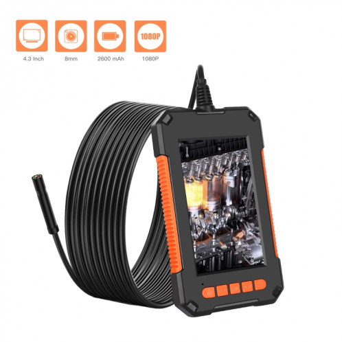 P40 8 mm HD Endoscope industriel à écran vertical intégré portable étanche, longueur : 2 m (fil flexible) SH101B703-014