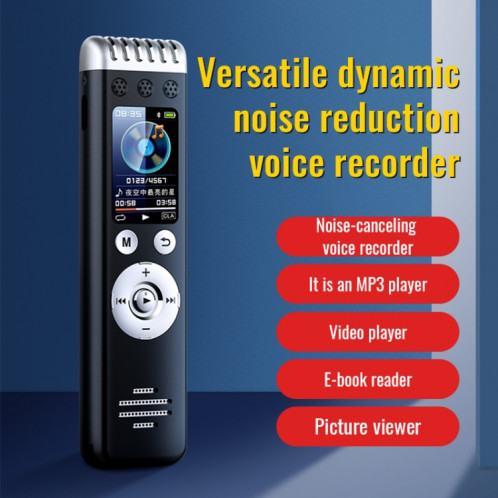 JNN Q88 Mini enregistreur MP3 multifonctionnel à réduction de bruit HD, capacité : 4 Go SJ93011192-08