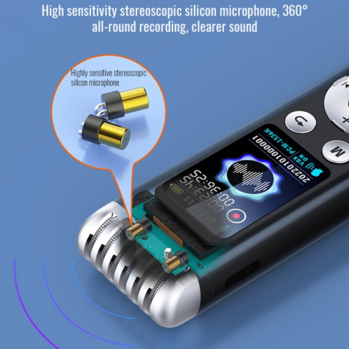 JNN Q88 Mini enregistreur MP3 multifonctionnel à réduction de bruit HD, capacité : 16 Go SJ93031949-08