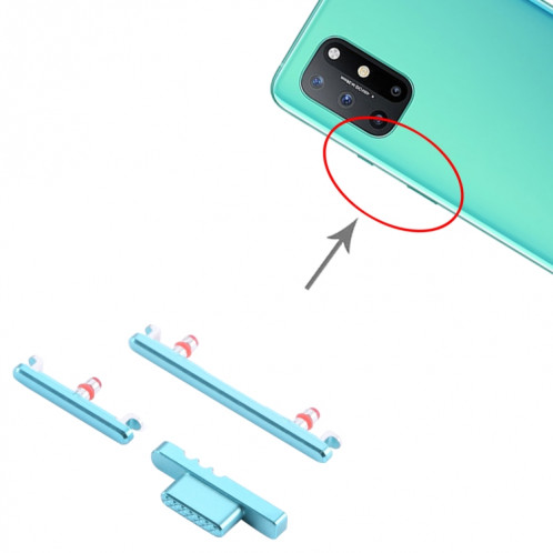 Pour bouton d'alimentation OnePlus 8T + bouton de contrôle du volume (bleu) SH701A1170-04