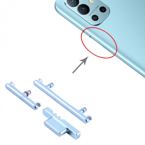 Pour bouton d'alimentation OnePlus 9R + bouton de contrôle du volume (bleu) SH901B1853-04