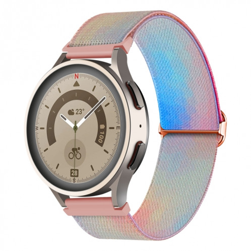 Pour Coros Pace 2 / Coros Apex 42mm 20mm Bracelet de montre à boucle tissée en nylon coloré peint (Symphony Aurora) SH101C15-07