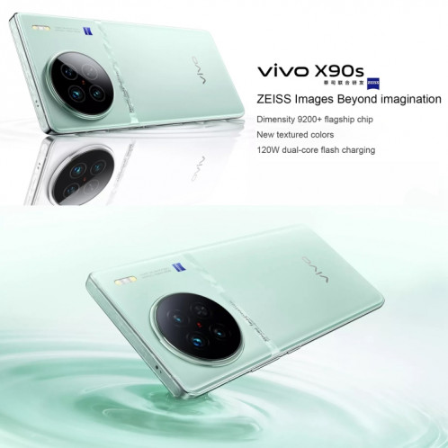vivo X90s 5G, caméras arrière triples, 8 Go + 256 Go, identification des empreintes digitales de l'écran d'identification du visage, 6,78 pouces Android 13.0 OriginOS 3 Dimensity 9200+ Octa Core, NFC, OTG, réseau : SV501D1477-017