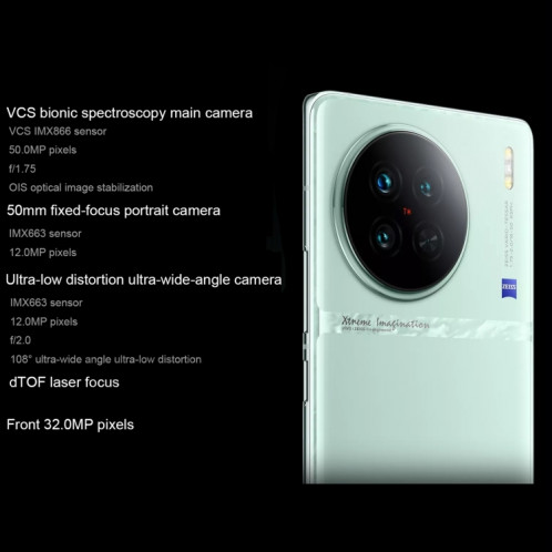 vivo X90s 5G, caméras arrière triples, 8 Go + 256 Go, identification des empreintes digitales de l'écran d'identification du visage, 6,78 pouces Android 13.0 OriginOS 3 Dimensity 9200+ Octa Core, NFC, OTG, réseau : SV501D1477-017