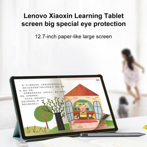 Tablette d'apprentissage Lenovo Pad K12 WiFi, 8 Go + 128 Go, écran de protection des yeux semblable à du papier de 12,7 pouces, Android 13, Qualcomm Snapdragon 870 Octa Core (vert) SL601A1078-015