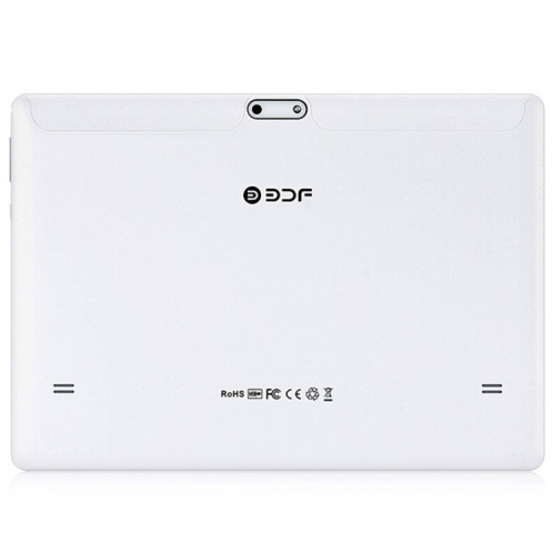 BDF K107 Tablette d'appel téléphonique 3G 10,1 pouces, 2 Go + 32 Go, Android 9.0 MTK6735 Quad Core, prise en charge double SIM, prise UE (blanc) SB401C1320-013