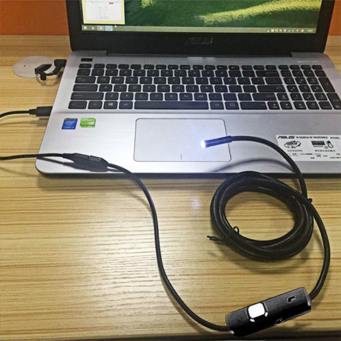 Caméra d'inspection de tube de serpent d'endoscope micro USB étanche AN97 pour pièces de téléphone mobile Android à fonction OTG, avec 6 LED, diamètre de l'objectif : 5,5 mm (longueur : 5 m) SH501E1506-09