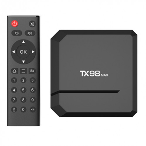 Boîtier Smart TV T98 Max 4K Android 12.1 avec télécommande, 2 Go + 16 Go, Allwinner H618 Quad-Core (prise UE) SH801A113-013