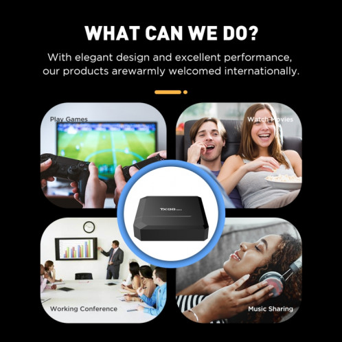 Boîtier Smart TV T98 Max 4K Android 12.1 avec télécommande, 2 Go + 16 Go, Allwinner H618 Quad-Core (prise UE) SH801A113-013