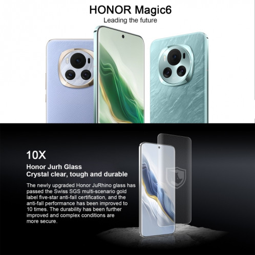 Honor Magic6, 16 Go + 256 Go, appareil photo 1080 MP, 6,78 pouces Magic OS 8.0 Snapdragon 8 Gen 3 Octa Core jusqu'à 3,3 GHz, réseau : 5G, OTG, NFC (bleu) SH702A88-010