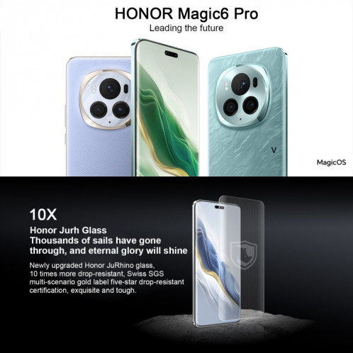 Honor Magic6 Pro, 16 Go + 1 To, 6,8 pouces Magic OS 8.0 Snapdragon 8 Gen 3 Octa Core jusqu'à 3,3 GHz, réseau : 5G, OTG, NFC (bleu) SH203A1282-013