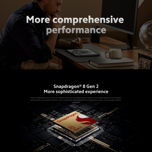 Xiaomi Pad 6S Pro 12,4 pouces, 8 Go + 256 Go, HyperOS Qualcomm Snapdragon 8 Gen2 Octa Core, batterie 10 000 mAh (noir) SX701A1722-032