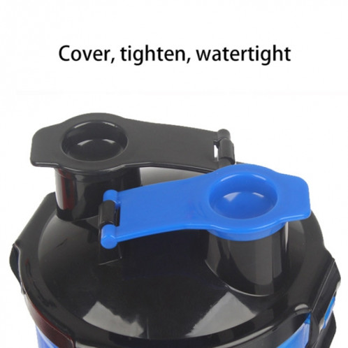 Tasse à eau et à nourriture portable à double usage pour animaux de compagnie avec bol pliant (transparent) SH710T7-09