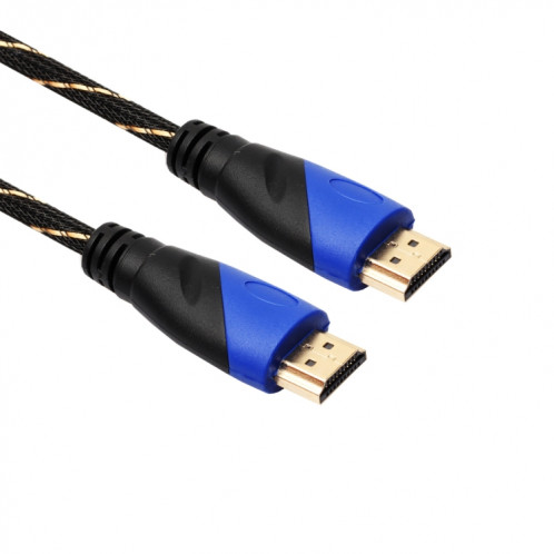 5m HDMI 1.4 Version 1080P Fil Net Ligne Bleu Noir Tête HDMI Mâle à HDMI Mâle Audio Connecteur Vidéo Câble Adaptateur avec Mini HDMI et Micro Adaptateur HDMI SH0132215-010