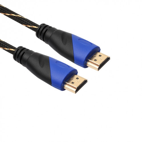 1.8m HDMI 1.4 Version 1080P Fil Net Ligne Bleu Noir Tête HDMI Mâle vers HDMI Mâle Connecteur Vidéo Audio Câble avec Mini HDMI et Micro HDMI & HDMI 3 en 1 Jeu d'adaptateurs SH0138670-010