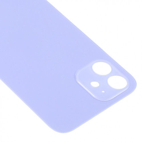 Couvercle de batterie arrière à grand trou de caméra de remplacement facile pour iPhone 12 (violet) SH20PL461-06