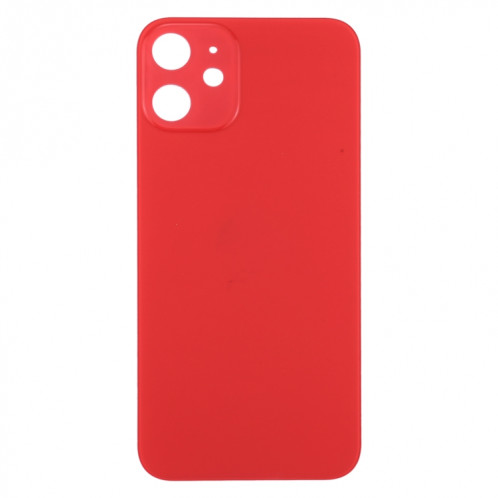 Couvercle de batterie arrière à grand trou de caméra de remplacement facile pour iPhone 12 (rouge) SH20RL1405-06